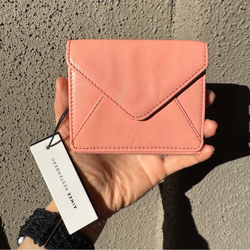 Aimee Kestenberg Light Pink Leather Trifold Wallet